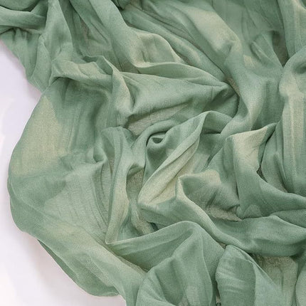 Table Runner -Grass Green 9.84ft Wrinkle Fabric Table Decor