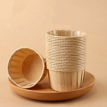 Light Brown 50Pcs Cupcake Baking Cups 2.56in Greaseproof Paper Liners