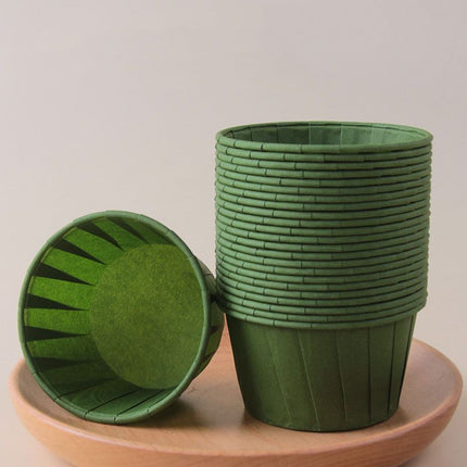 Green 50Pcs Cupcake Baking Cups 2.56in Greaseproof Paper Liners