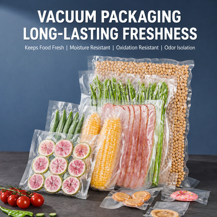 Vacuum Sealer Bag Roll 28cm x 5m Embossed Food Storage Bags 2 Rolls for Vacuum Packing and Kitchen Storage