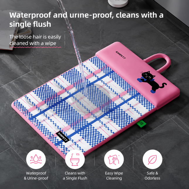 Blue Foldable Pet Cooling Mat (XL) - Double-Sided Summer Dog Bed Pad, Portable Cat Sleeping Mat with Carry Handle
