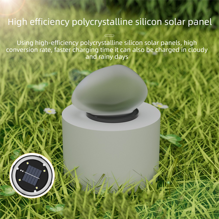 Solar Pebble Garden Light Colored light - Outdoor LED Rock Lamp with Solar Panel, Waterproof Landscape Lighting