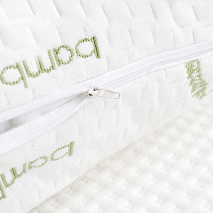 Bamboo Fibre Pillow Protector Cover Set - 2 Piece Zip Closure Pillowcases 48x75cm for Home Bedding, Hotel and Dorm Use
