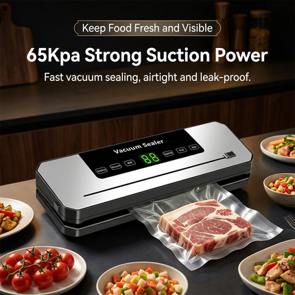 Automatic Vacuum Sealer Machine - Dry and Moist Food Sealing System 300mm Seal Width for Kitchen Food Storage