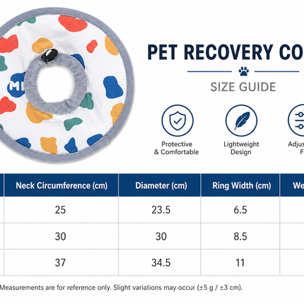 Colorful Flower Soft Waterproof Elizabethan Collar for Cats & Dogs S Size - Adjustable Anti-Licking Recovery Cone After Surgery
