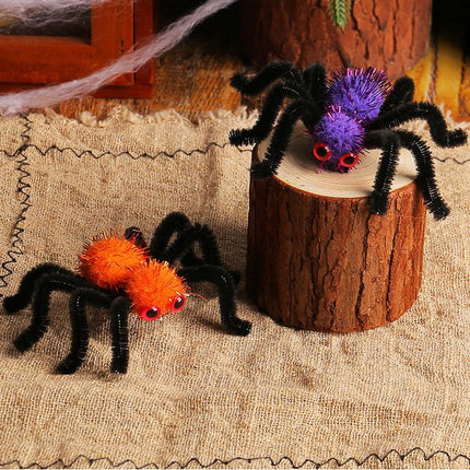 Halloween Spider Hair Clip Set 2 Pack Purple Costume Party Accessory for Dress Up Events