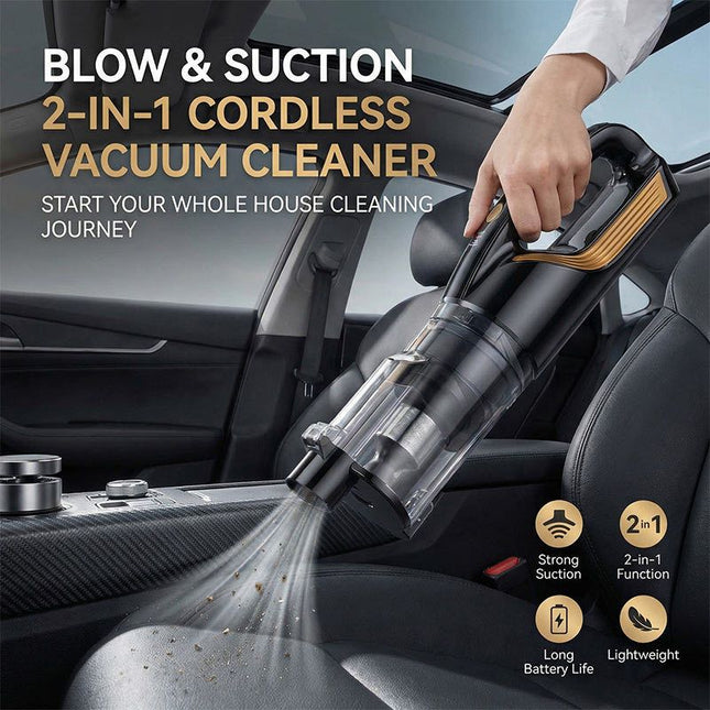 (white)cordless Handheld Vacuum Cleaner - 2 in 1 Blow and Suction