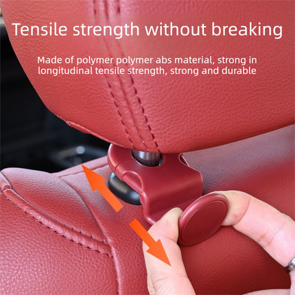Black Car Headrest Hooks, 4 Pack ABS Seat Back Hangers for Bags, Umbrellas, and Groceries