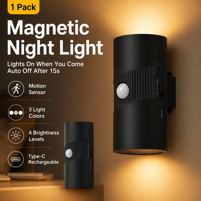 Black Rechargeable Magnetic Dual Direction Wall V888-ELOSUNG55004