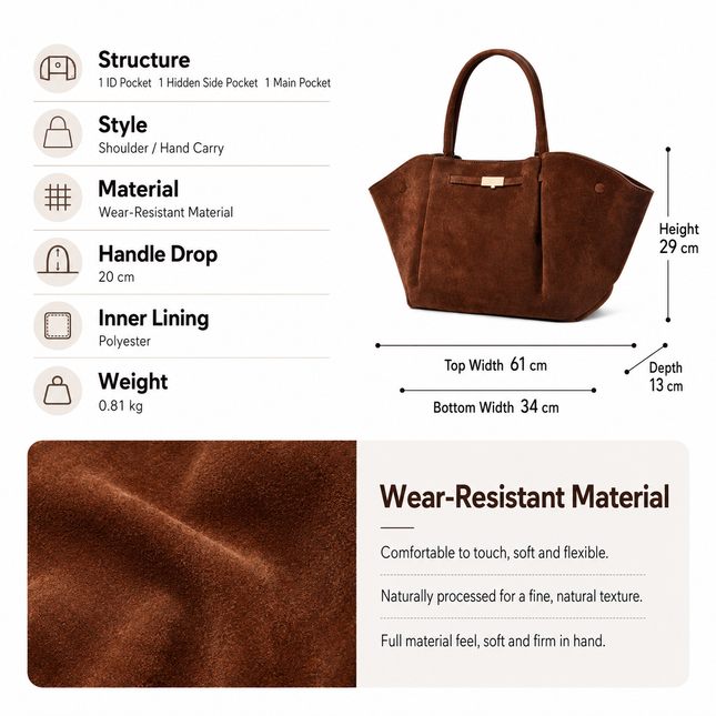 Brown Women's Wings Shape New York Slouchy Tote Bag (61 x 13 x – product detail