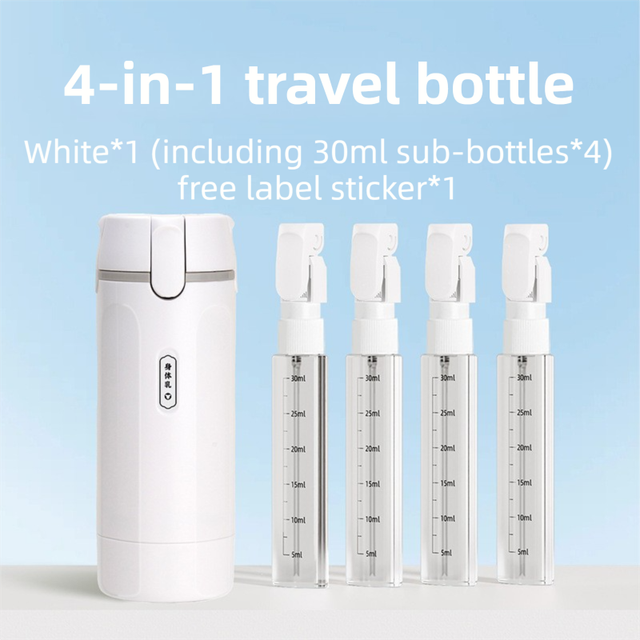 4-in-1 White Compact Travel Cosmetic Dispenser V888-ELOSUNG55029