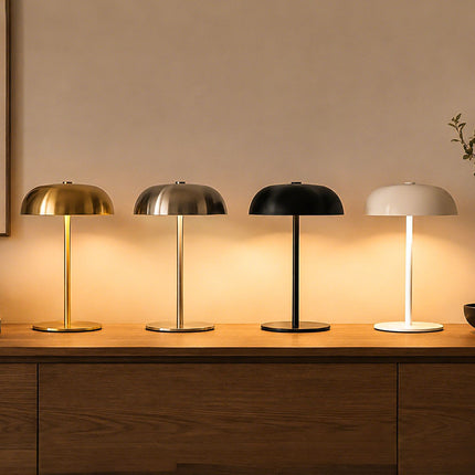 White Metal Mushroom Table Lamp with Top Touch Control 3 Colour Mode & Stepless – hardware detail