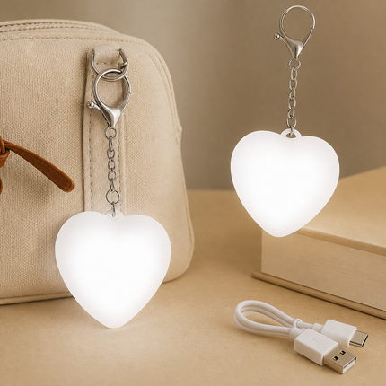 2 Pack Round Shape Touch Night Light Keychain