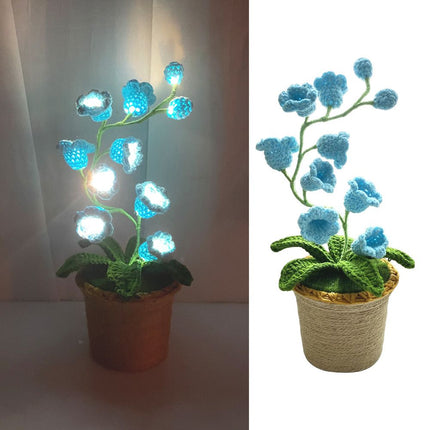 Blue Crochet Single Lily of the Valley Night Light