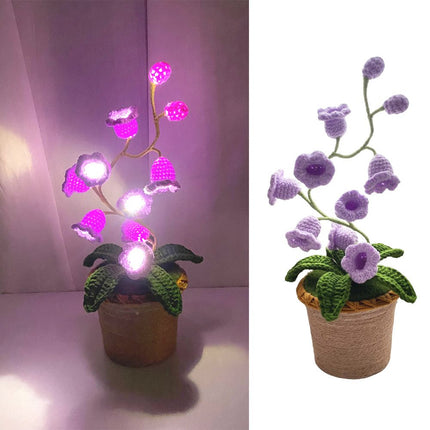 Purple Crochet Single Lily of the Valley Night Light