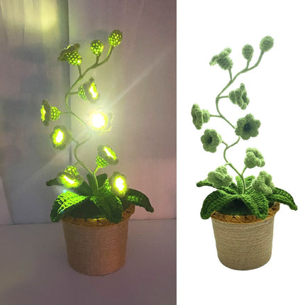 Green Crochet Single Lily of the Valley Night Light