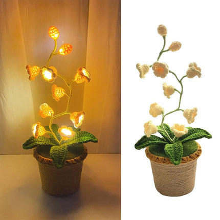 Yellow Crochet Single Lily of the Valley Night Light