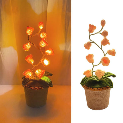 Orange Crochet Single Lily of the Valley Night Light
