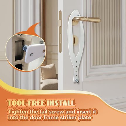 Cat Door Latch with 5 Adjustable Opening 2.5-6" - Cat Access Door Restrictor, Tool-Free Install, Helps Keep Dogs Out of Litter Box and Food, 4 Pack Black