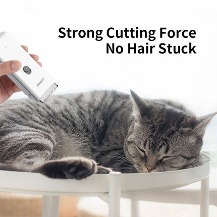 Pink Portable Pet Grooming Clipper for Dogs and Cats - IPX7 Waterproof USB Rechargeable Low Noise Hair Trimmer with Ceramic Blade and 4 Combs for Home Veterinary Use