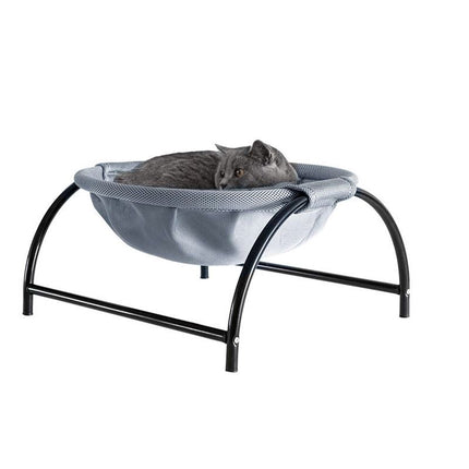 Grey Elevated Cat Hammock Bed