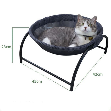 Grey Elevated Cat Hammock Bed
