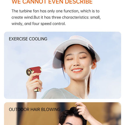 Red Portable Cordless Turbo Fan and Hair Dryer