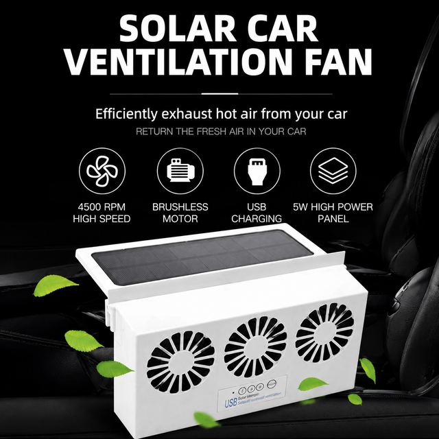 White Triple Outlet Car Window Ventilation and Exhaust – product detail