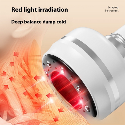 Electric Heated Gua Sha Massager(Black 1200mAh) - USB Rechargeable Red Light Cupping Device with 8 Magnetic Rollers, 30-Level Negative Pressure & Temp, LCD Display and 15-Minute Timer