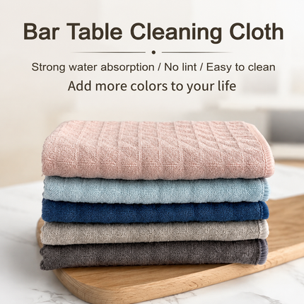 10 Pack Microfibre Waffle Cleaning Rag Set - Super Absorbent Durable Kitchen Lock-Stitched Towel, Reusable Lint-Free Dish Cloth 30x30cm of 5 Colors