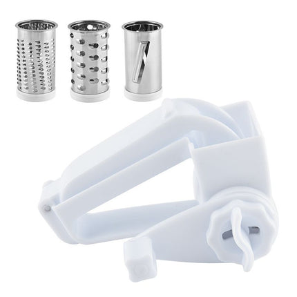 Rotary Cheese Grater with 3 Stainless Steel Blades and Safe Top Pressing Cover V888-ELOSUNG55124-2