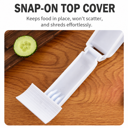 Rotary Cheese Grater with 3 Stainless Steel Blades and Safe Top Pressing Cover – shape and profile