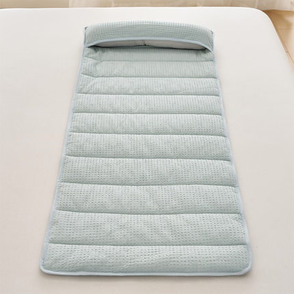 2-in-1 Coffee Adjustable Travel Towel Pillow Integeatd 60 x 140CM Foldable Padded Mat, Soft Cotton Neck Support Roll Pillow Mat for Lumbar Leg Pillow or Pad Use