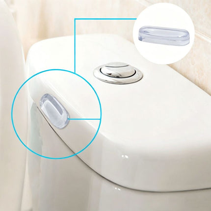 5 Piece Toilet Seat Self Adhesive Bumpers Set - Discreet Clear PU Mute Antislip Gasket, Washable & Reusable, Noise Reduction and Impact Absorption