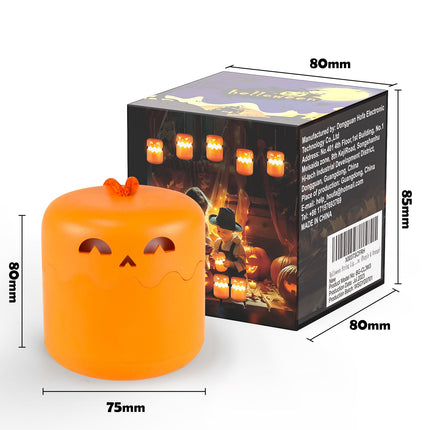 2PCS 360°Beam Hanging Pumpkin Lantern with Double-Sided Spooky Expressions and Telescopic Pull-to-Open Design, Portable Rechargeable Halloween Light, Dimmable Warm LED Party Decor