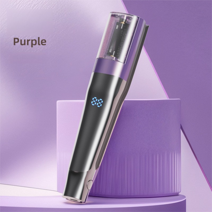 2 in 1 Purple Mini Split End Hair Trimmer and Straightening Comb - Cordless USB Rechargeable Hair Cut Remover Tool with Removable Blade for Easy Hair Smoothing Without Reducing Overall Length