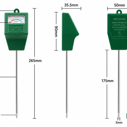 2PCS Soil Moisture Meter - Single Probe Plant Water Tester, Battery-Free Garden Soil Sensor, Plug and Play