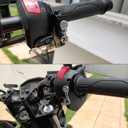 Motorcycle Throttle Lock - Universal Cruise Control Clamp, Stainless Steel Throttle Assist, Top KIT