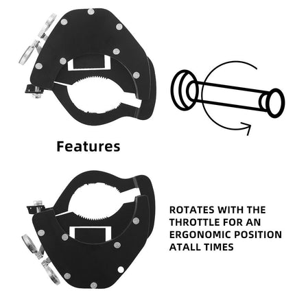 2 Pack Motorcycle Throttle Lock - Universal Cruise Control Clamp, Stainless Steel Throttle Assist, Bottom KIT
