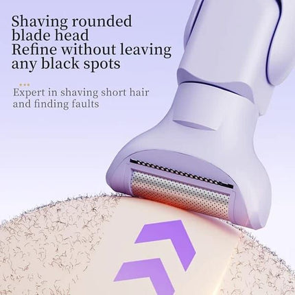 5-in-1 Yellow Women Electric Body Hair Trimmer - Painless Shaver Nose Eyebrow Grooming Kit, 180° Rotatable Head and TypeC Charging