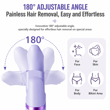 5-in-1 Yellow Women Electric Body Hair Trimmer - Painless Shaver Nose Eyebrow Grooming Kit, 180° Rotatable Head and TypeC Charging