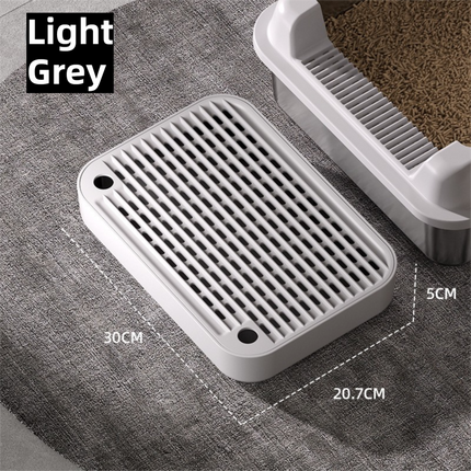 Light Grey Cat Litter Trapper Step Pedal Mat - DetachableDual Layer Litter Catcher Ramp, Style 1