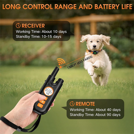 Rechargeable Dog Training Collar (1 Dog Set) - Waterproof Remote Anti Bark Collar with 3 Safe Training Modes and Ultra Long 800M Control Range