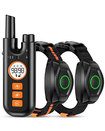 Rechargeable Dog Training Collar (2 Dog Set) - Waterproof Remote Anti Bark Collar with 3 Safe Training Modes and Ultra Long 800M Control Range