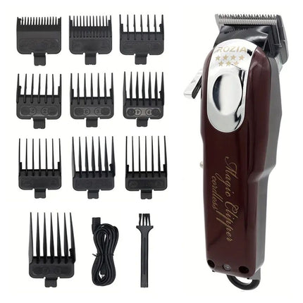 HQ323 Professional Hair Clipper Trimmer with 10 Limit Combs & Sharp R-Angle Safe Blade, Premium Metallic Paint Finish, USB Fast Charging and Long Battery Life