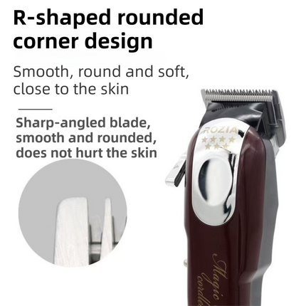 HQ323 Professional Hair Clipper Trimmer with 10 Limit Combs & Sharp R-Angle Safe Blade, Premium Metallic Paint Finish, USB Fast Charging and Long Battery Life