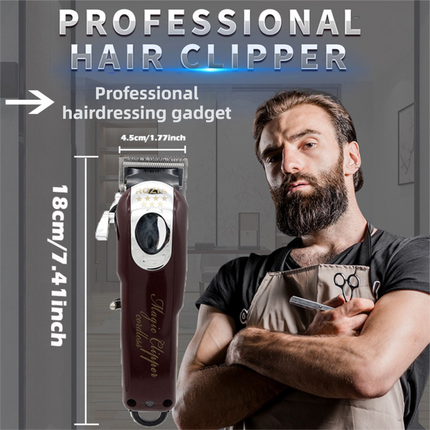 HQ323 Professional Hair Clipper Trimmer with 10 Limit Combs & Sharp R-Angle Safe Blade, Premium Metallic Paint Finish, USB Fast Charging and Long Battery Life