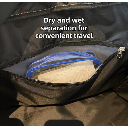 Black Insulated Lunch Bag for Women Men - Portable Drawstring Tote Lunch Box Bag with Multi Pockets & Stainproof Lining for Work, School, Travel & Picnic