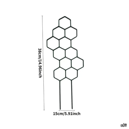10 Pack Indoor Plant Climbing Trellis Set - Lightweight Honeycomb Garden Support Stakes, No Assembly Required for Potted Plants, Ivy, Monstera & Vines (38 x 15 cm)