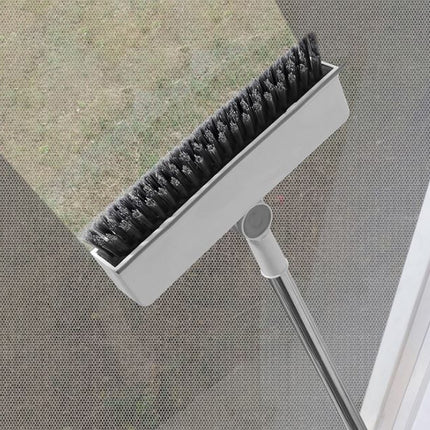 3-in-1 Window Fly Screen Cleaner Brush & Glass Squeegee with 91CM Extendable Stainless Steel Handle, One Flush to Clean
